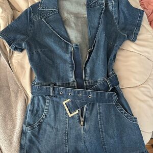 Women's Blue Denim Jumpsuit